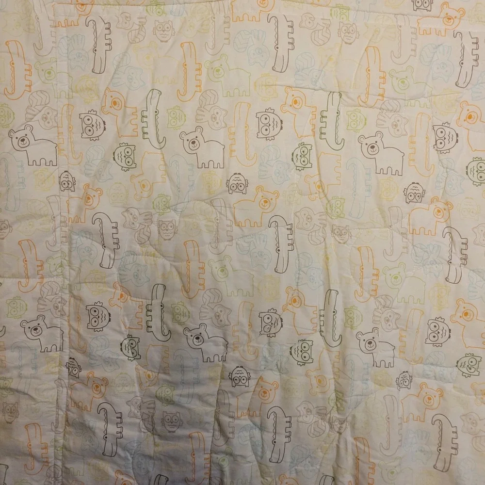 Circo Baby Blanket Comforter Elephant Owl Turtle Giraffe Alligator Brown Green